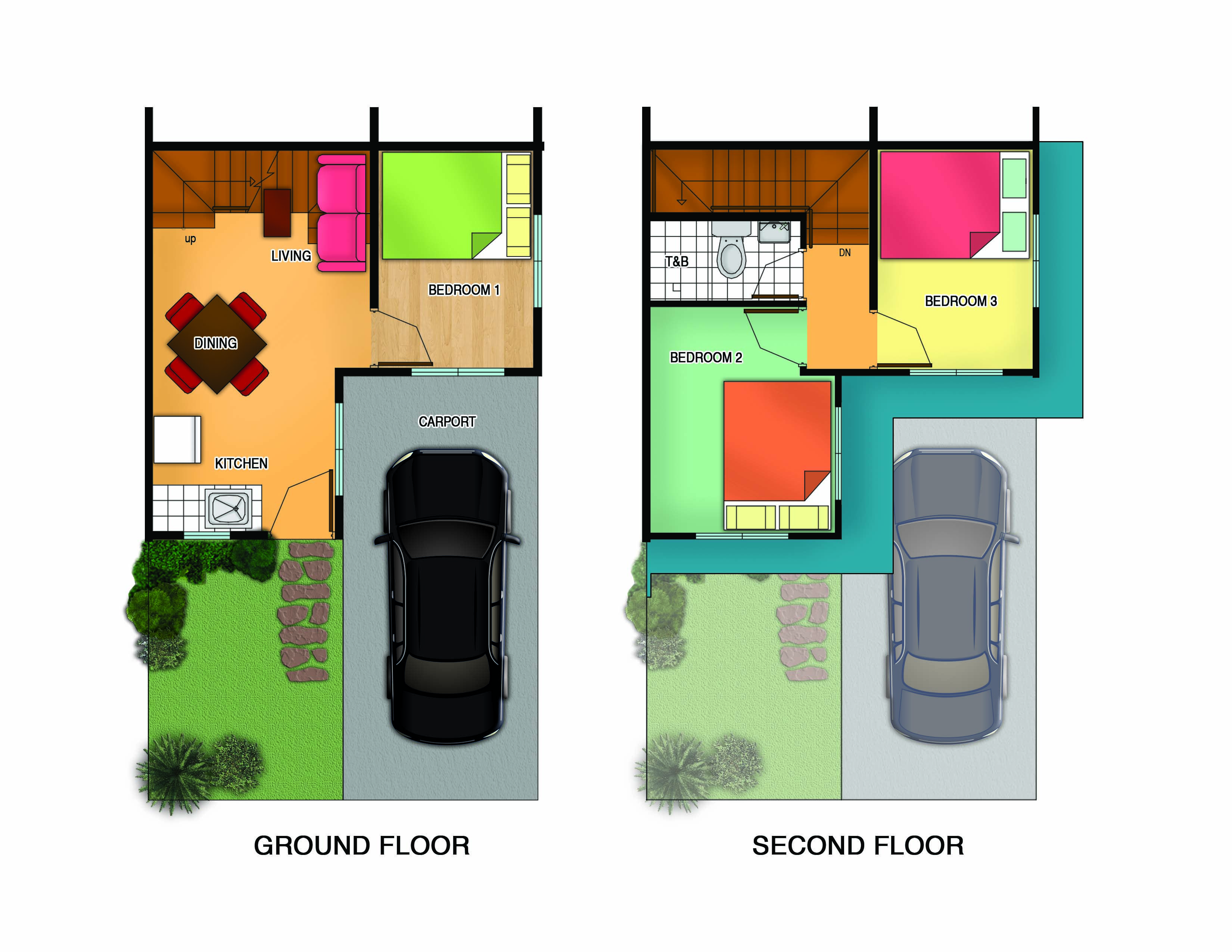 Alice Townhouse Floor Plan (Lot Area 40 sqm) Floor