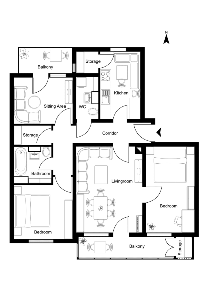 Draw a floor plan in coreldraw by Roplans