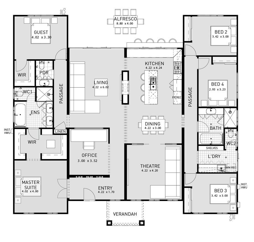 The Best Six Bedroom House Floor Plans And Description