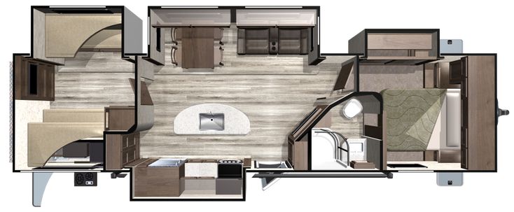 Mesa Ridge MR310BHS Floorplan Travel trailer floor plans