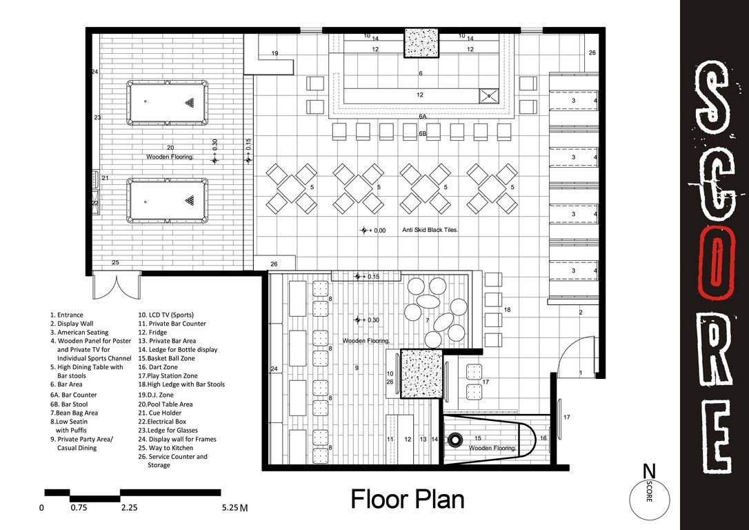 Sports Bar and Grill Floor Plans Project Bar Design