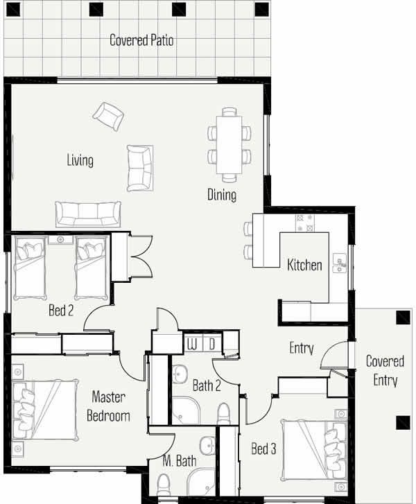 This is a bad floor plan the dining table is too close to