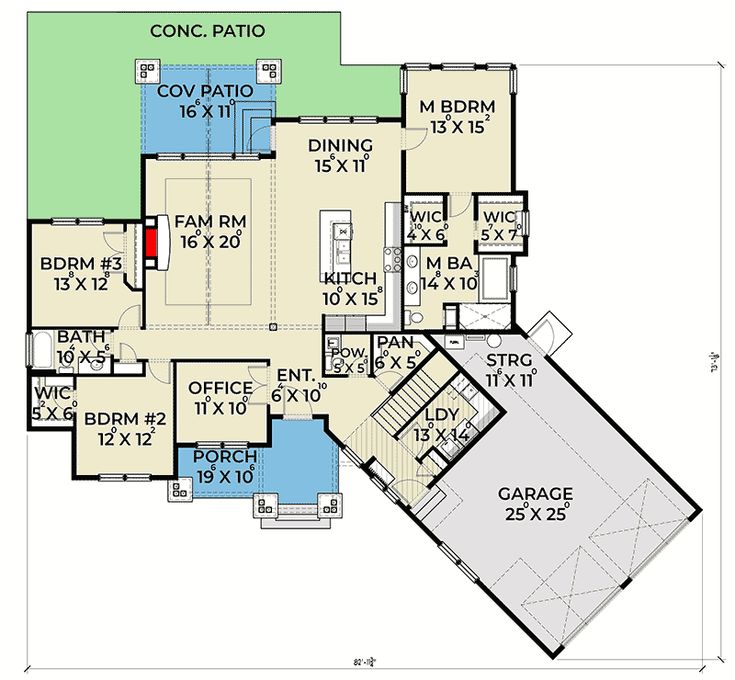 Plan 280026JWD Amazing Craftsman House Plan with Bonus
