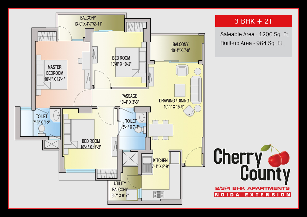 Cherry County Noida Extension Call 9990570770 Floor Plans