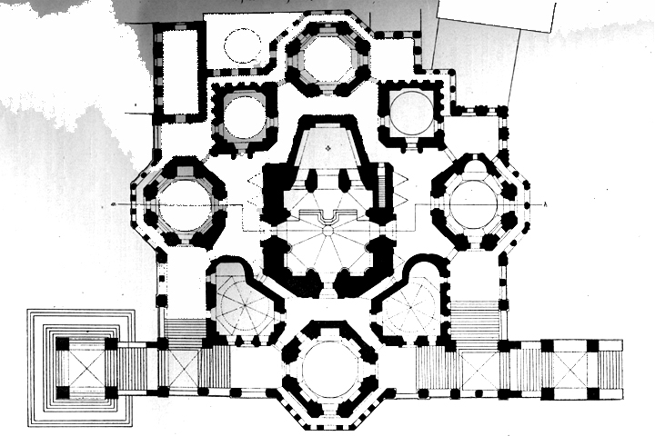 St. Basil's Floor Plan by Postnik Yakovlev