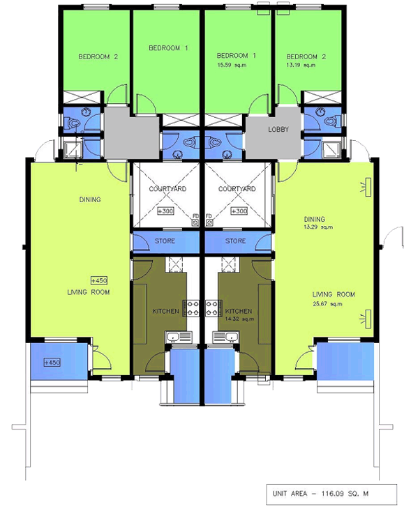 house plans for 2 bedroom semidetached bungalow Google