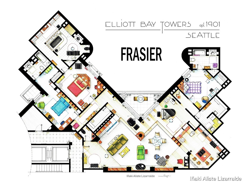 "Frasier Apartment Floorplan" by Iñaki Aliste Lizarralde