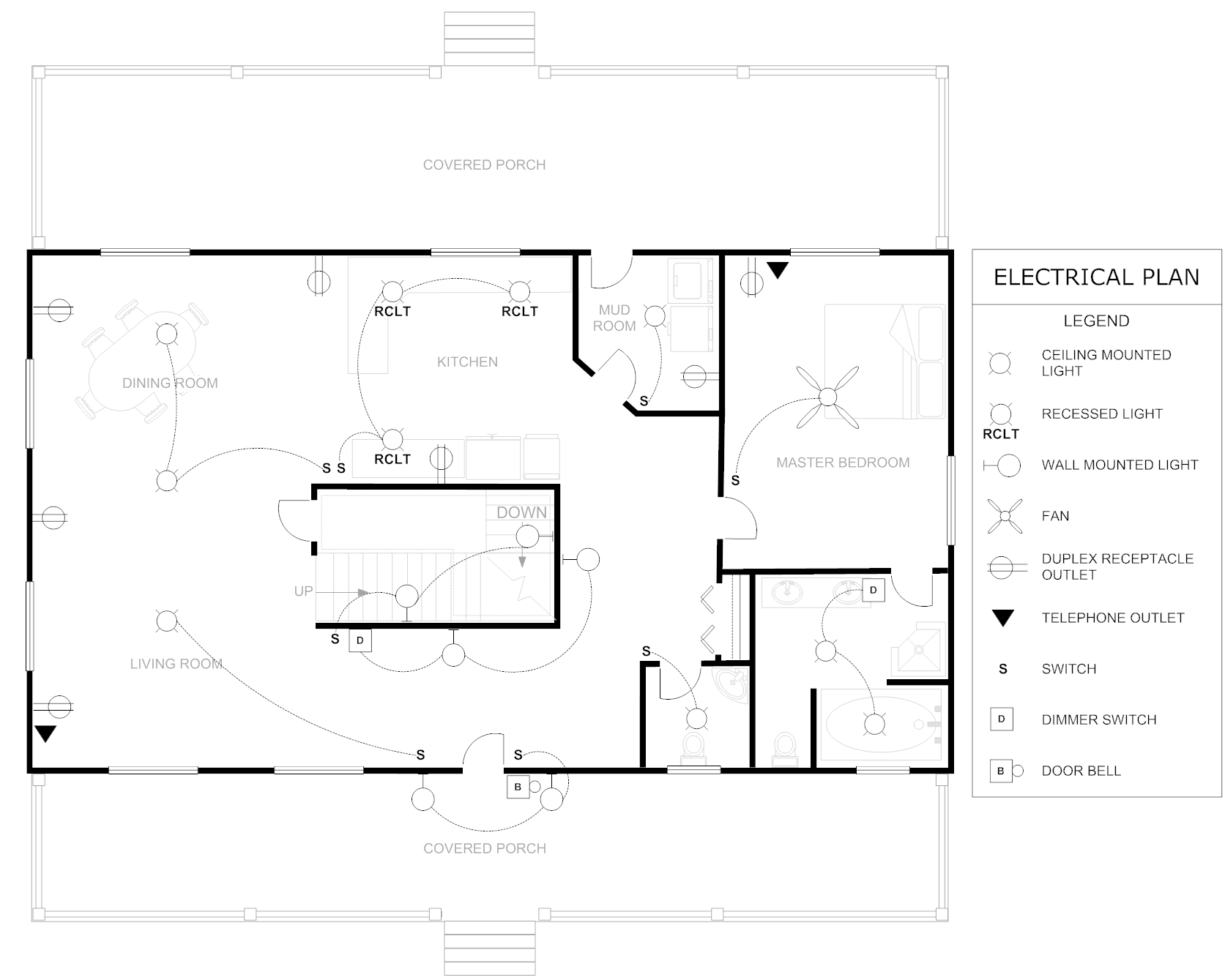 Floor Plan Example Electrical House Home Plans