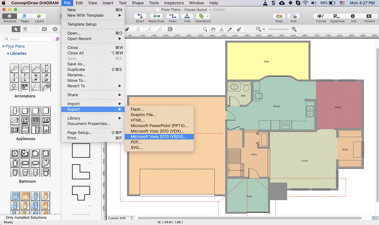 Create a Visio Floor Plan ConceptDraw HelpDesk