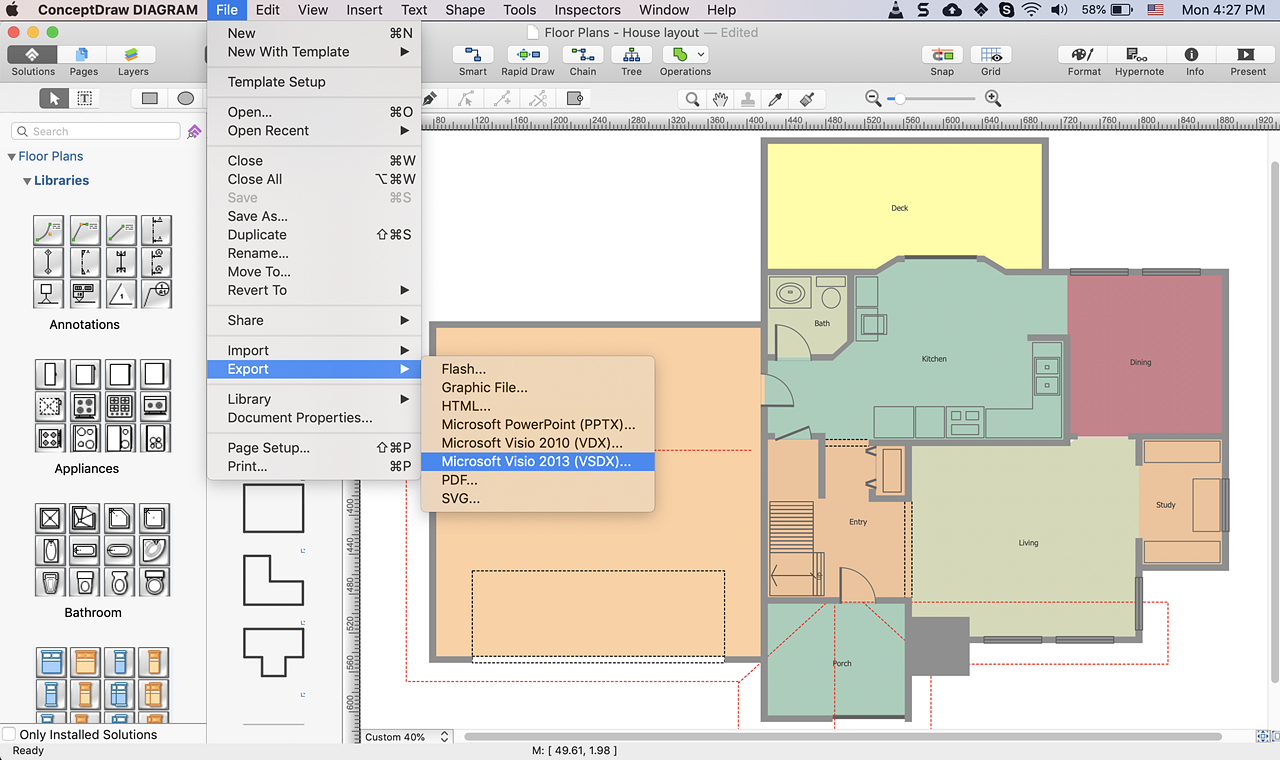 Visio Online Floor Plan Floorplansclick