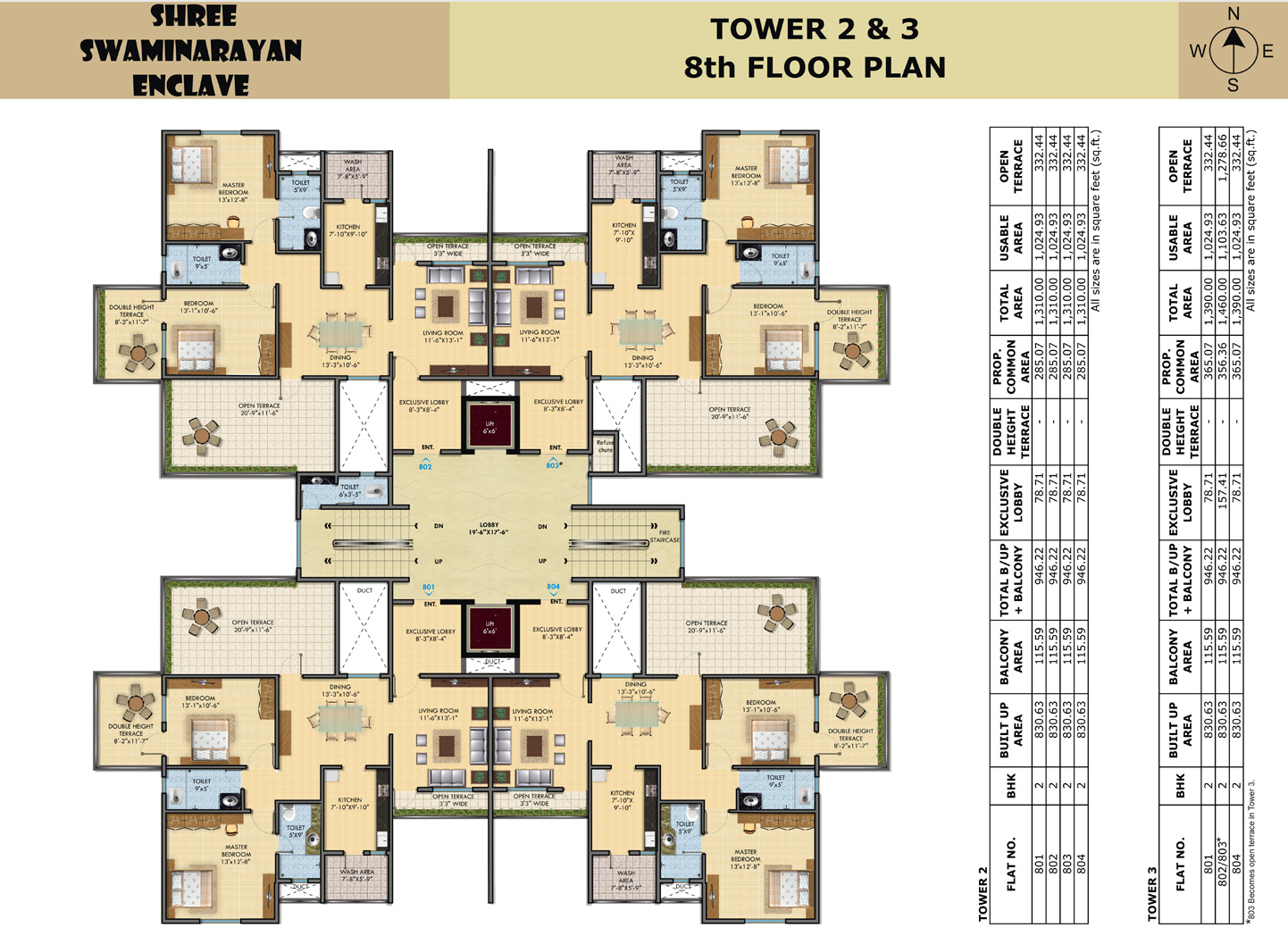 Floor Plan of Shree Swaminarayan Enclave by Sandeep