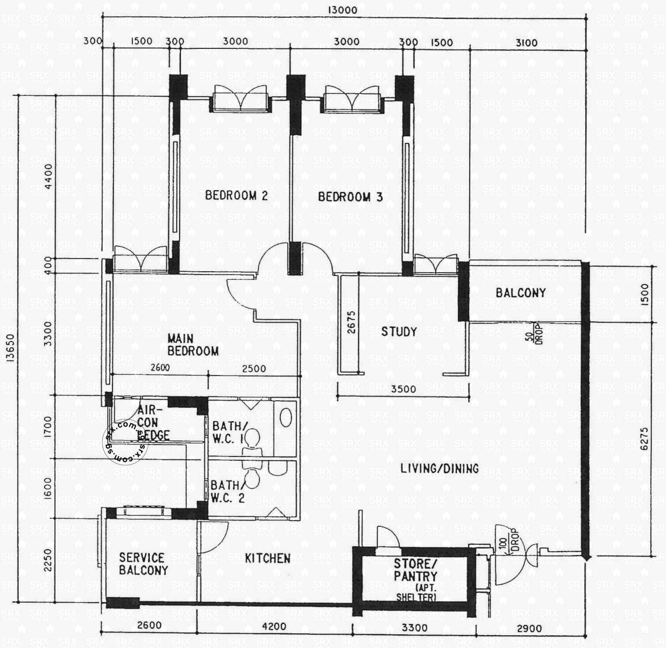 Hdb Rental Flat Floor Plan floorplans.click