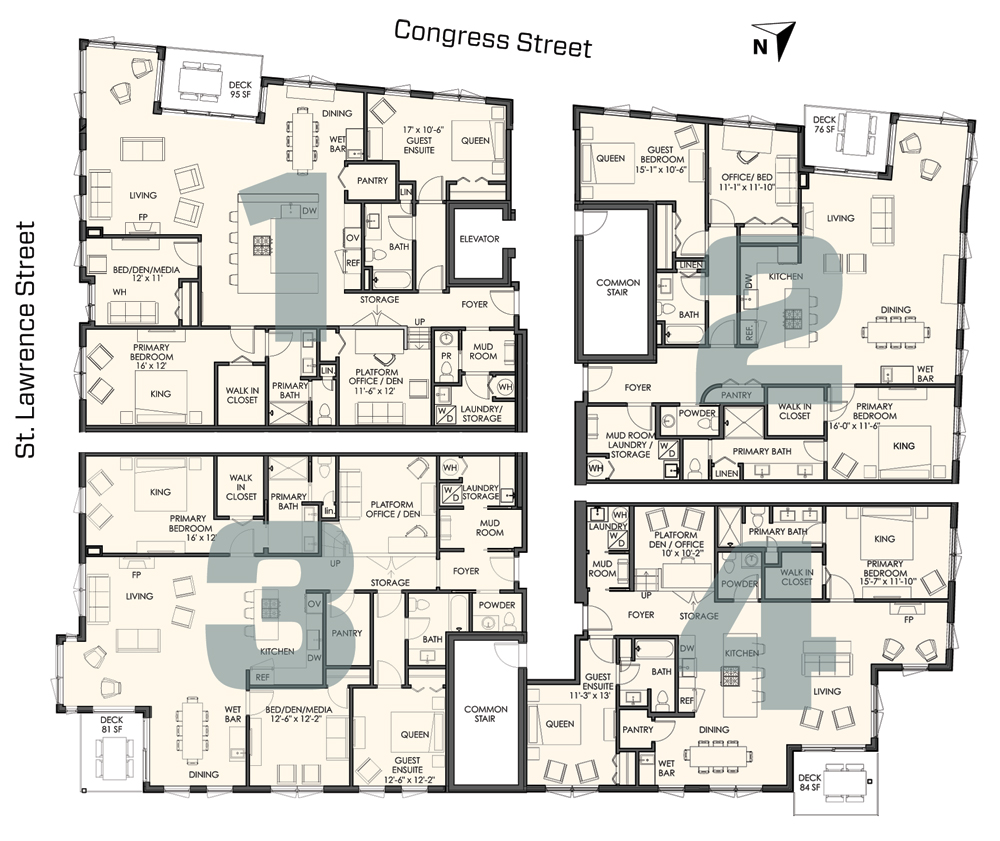 Four Different Floor Plans