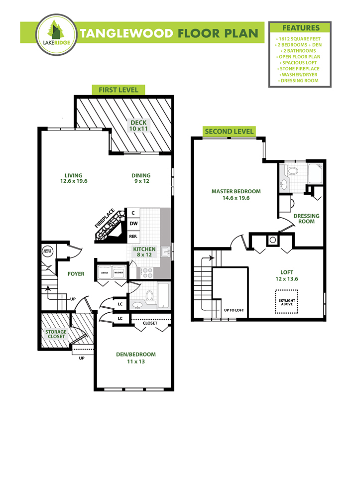 The Tanglewood Model Floorplan at Lakeridge Residential