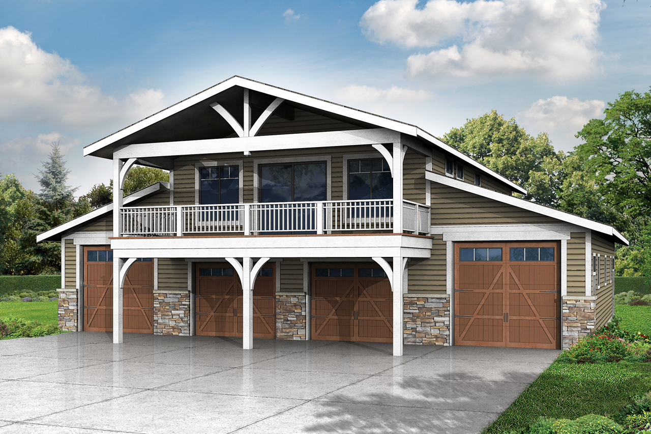Country House Plans Garage w/Rec Room 20144