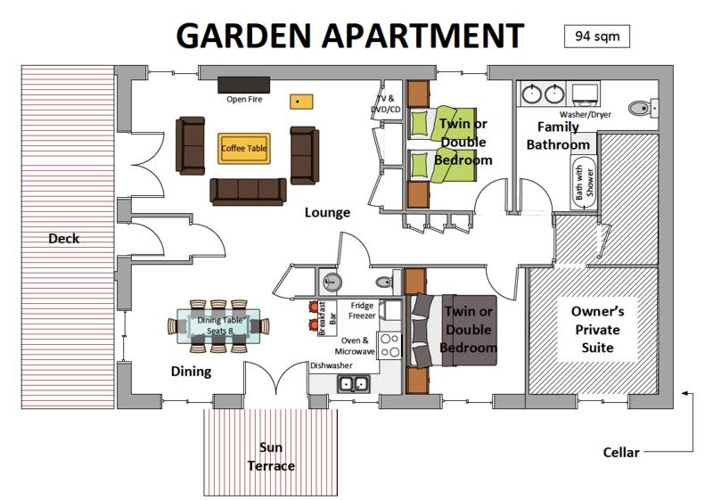 Champetre Garden Apartment Meribel Apartments