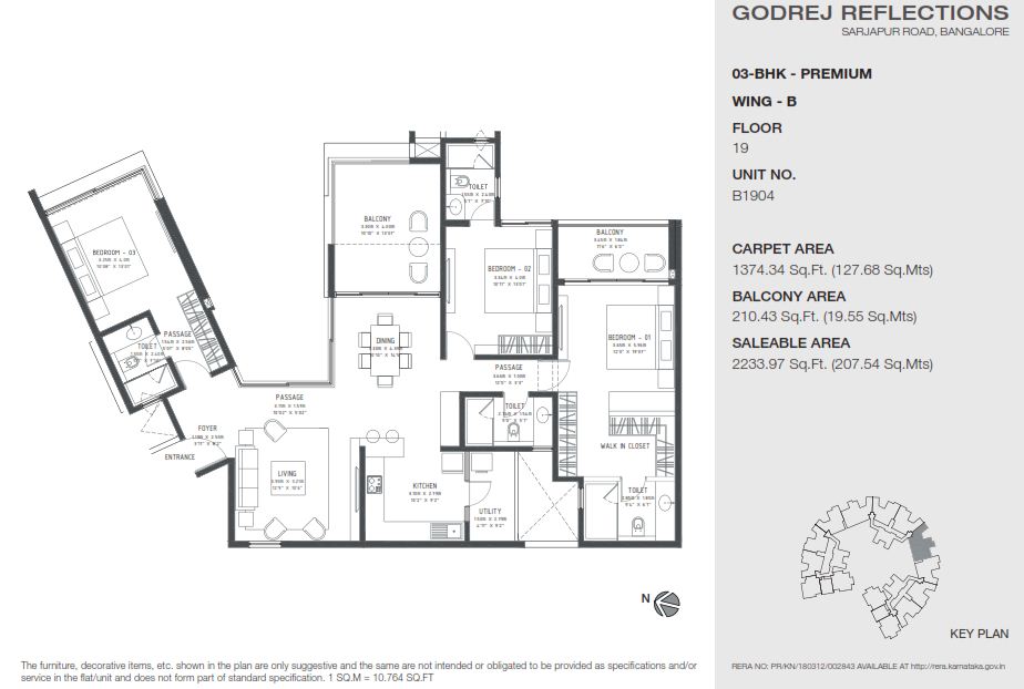 Godrej Reflections Floor Plans 3 Bedroom Homes Harlur