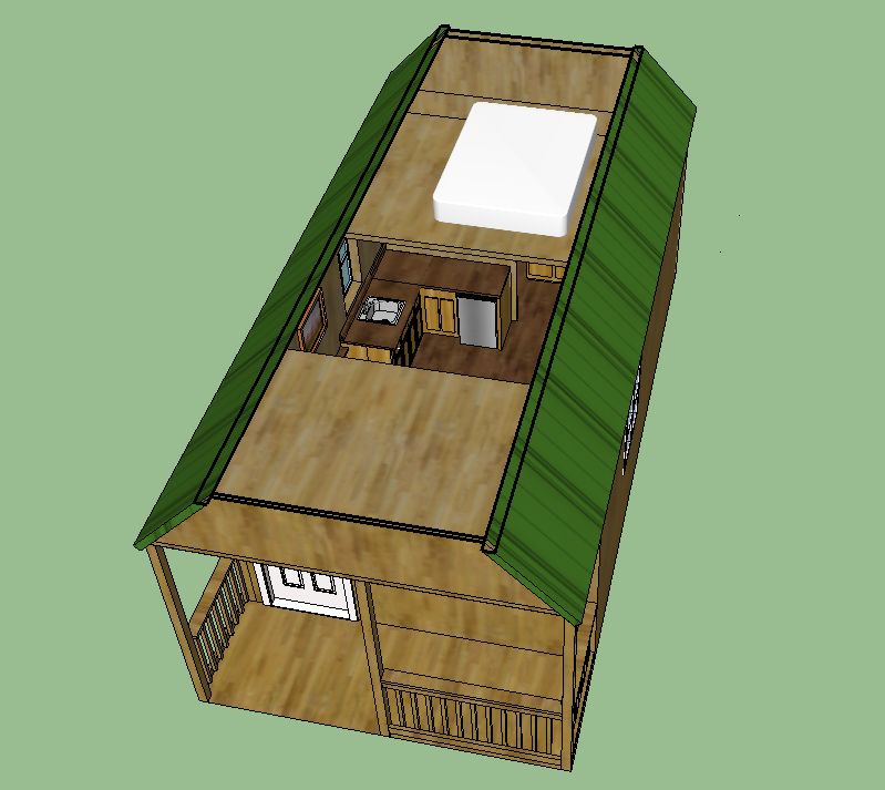 Graceland 12 X 24 Deluxe Lofted Barn Cabin Floor Plan 12 X