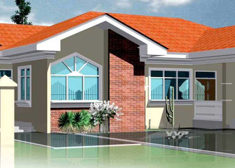 Ghana Floor Plans 4 Bedrooms and 3 Bathrooms for All