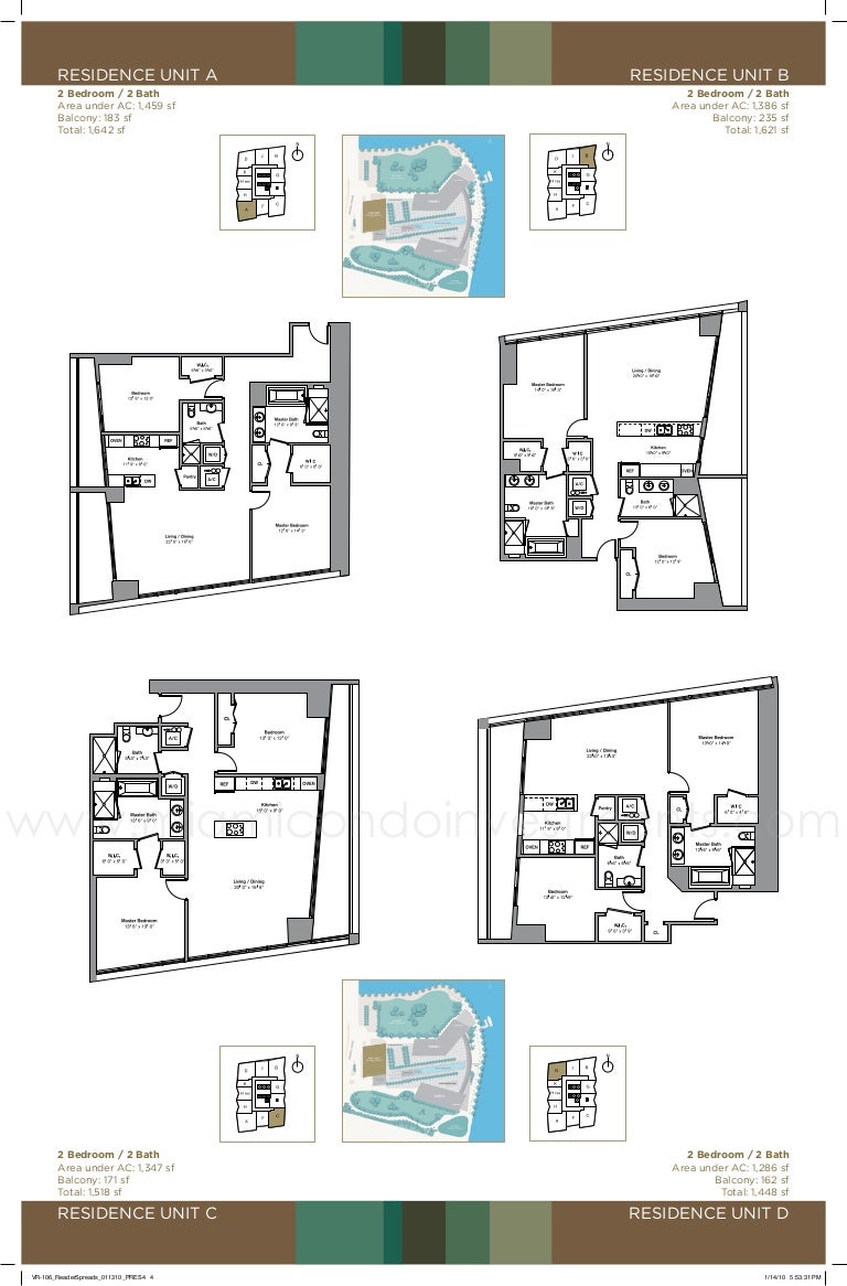 Icon Brickell Tower 3 (Viceroy Tower) Floor Plans