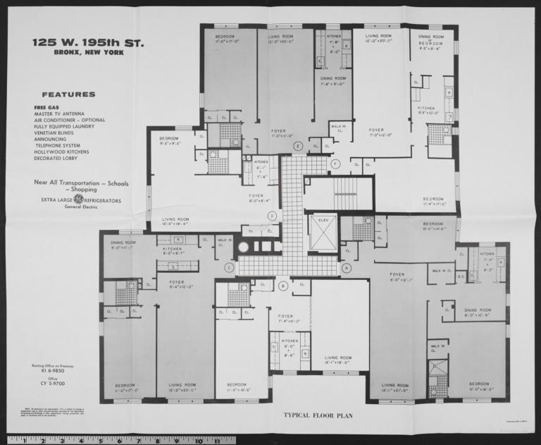 125 W. 195 Street, Typical Floor Plan The New York real