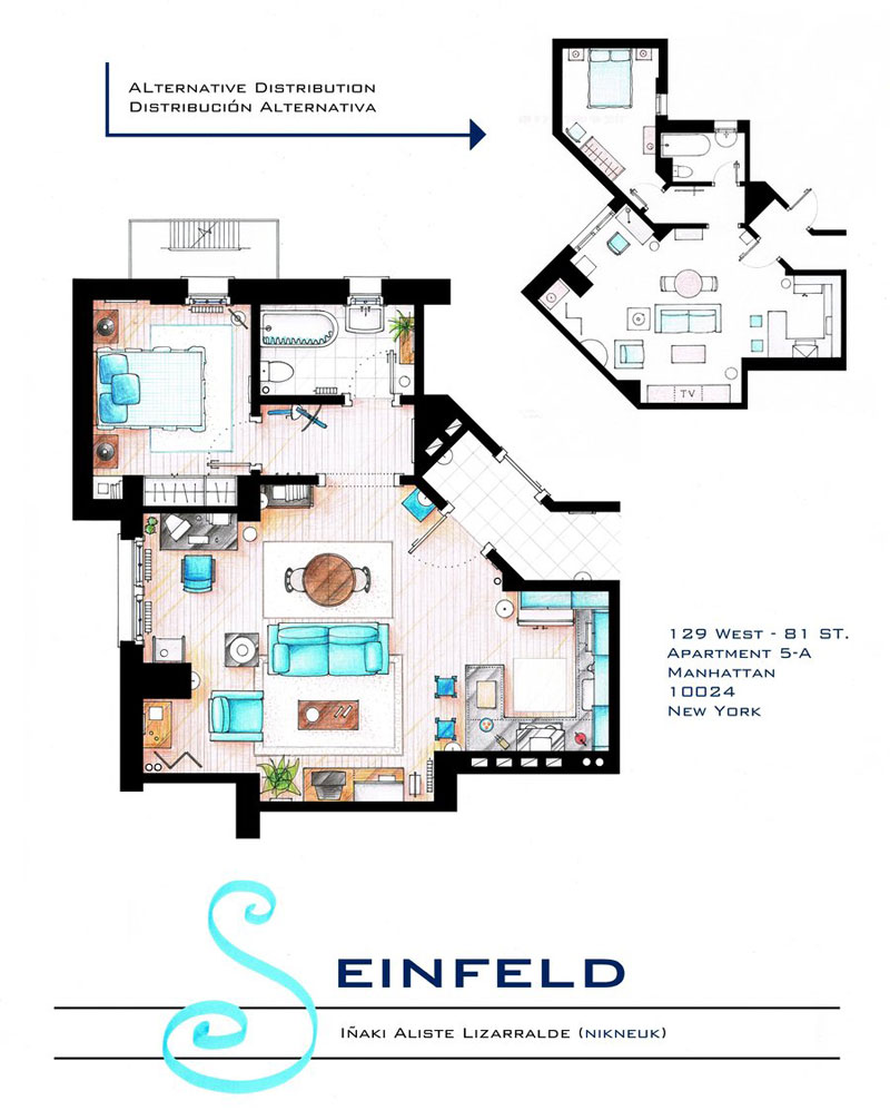 Detailed Floor Plans of TV Show Apartments » TwistedSifter