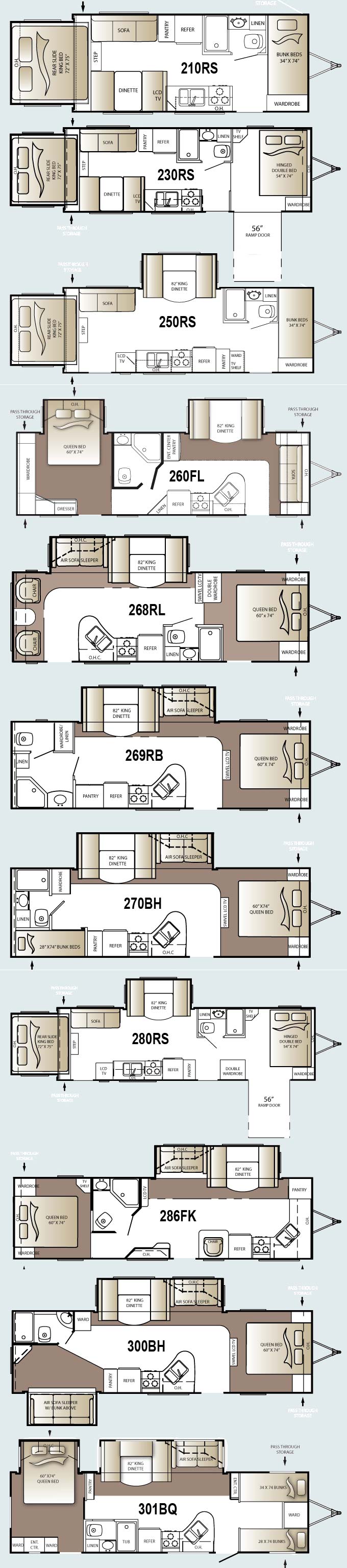 Keystone Outback travel trailer floorplans large picture