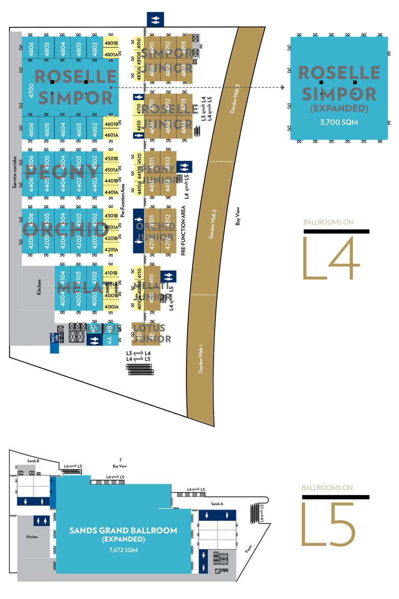 Floor Plans for Meetings at Marina Bay Sands