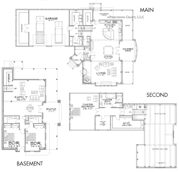 Lafayette Log Home Floor Plan