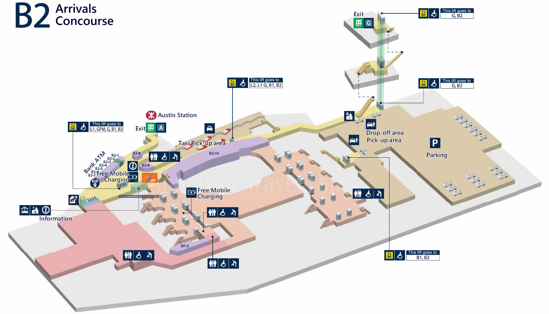 Hong Kong West Kowloon Railway Station Layout, Plan, Map