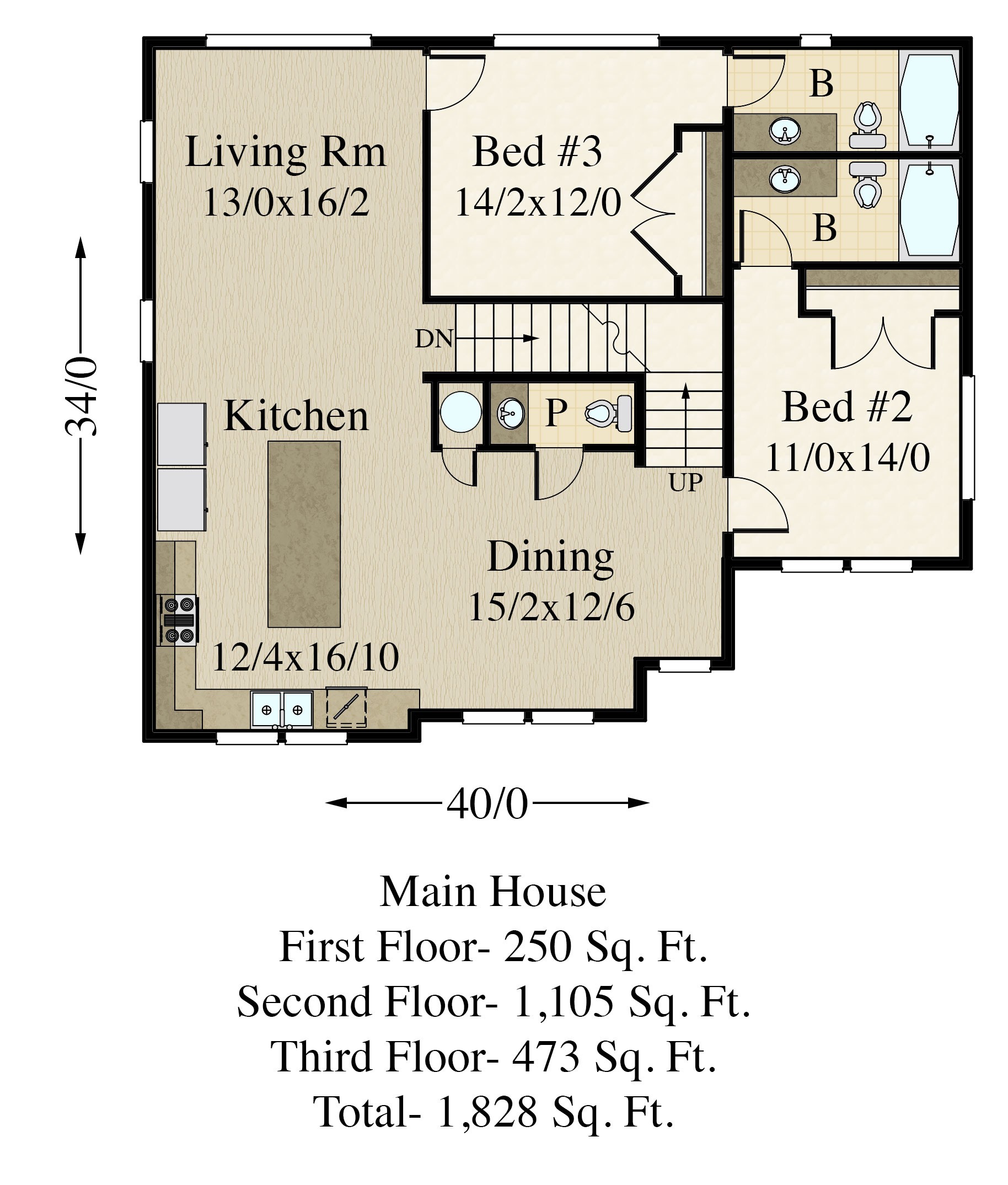 Wayfair Multi Suite House Plan by Mark Stewart Home Design