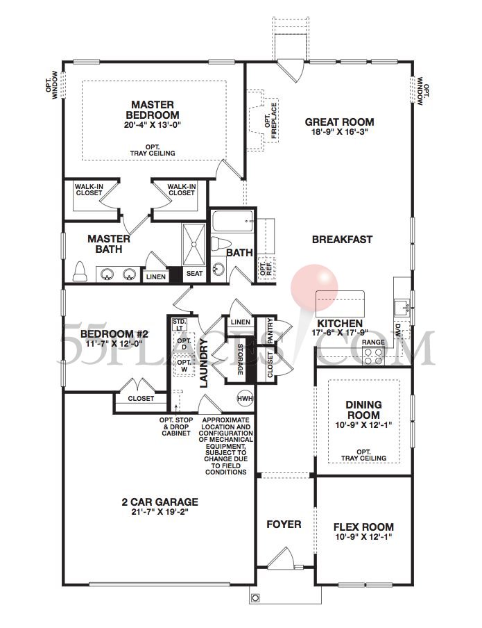 Merion Floorplan 1933 Sq. Ft Wildflowers at Medford