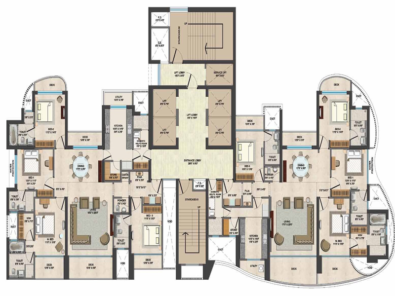 Lodha Fiorenza Goregoan East Floor Plan & Master Layout