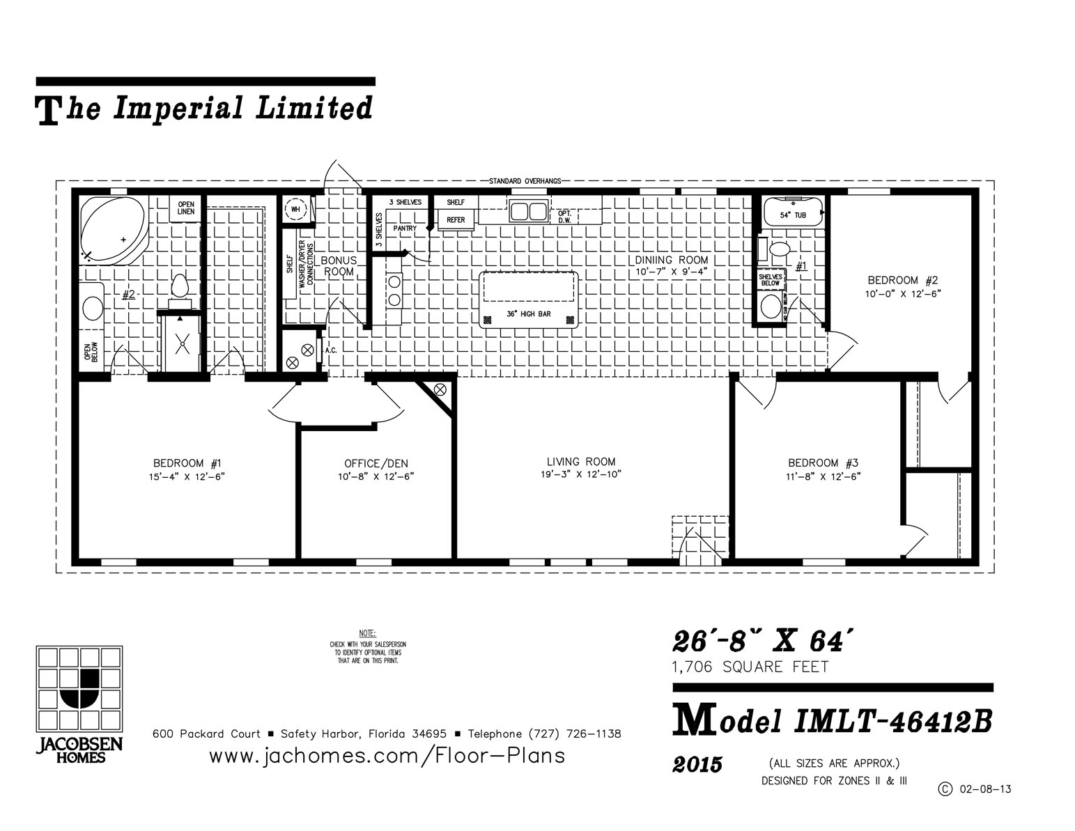 IMLT46412B Mobile Home Floor Plan Ocala Custom Homes
