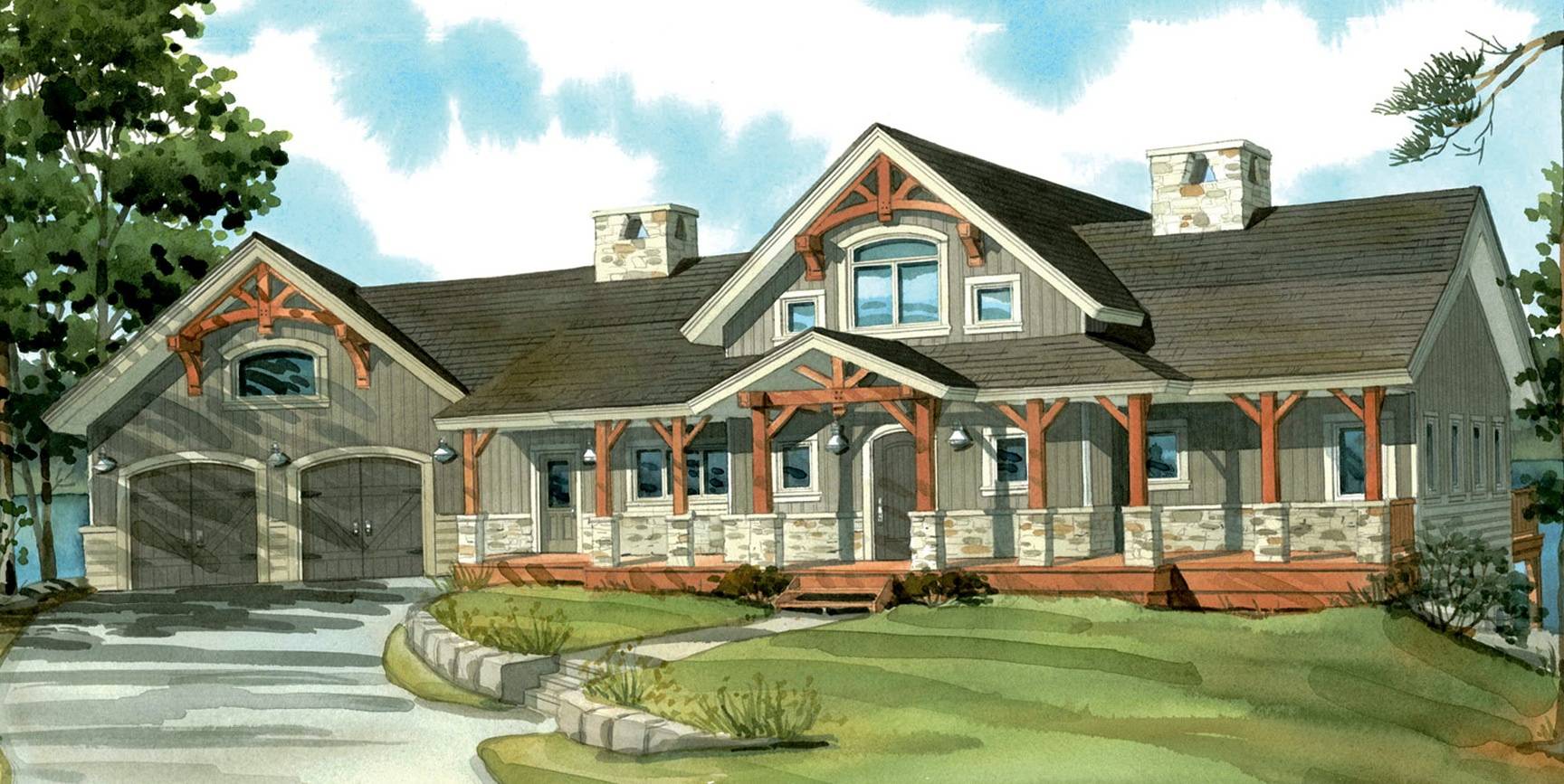 One Floor House Plans With Porches Floorplans click