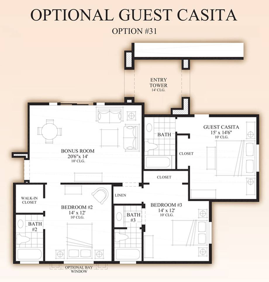 Optional Guest Casita Floor Plan Home Building Plans