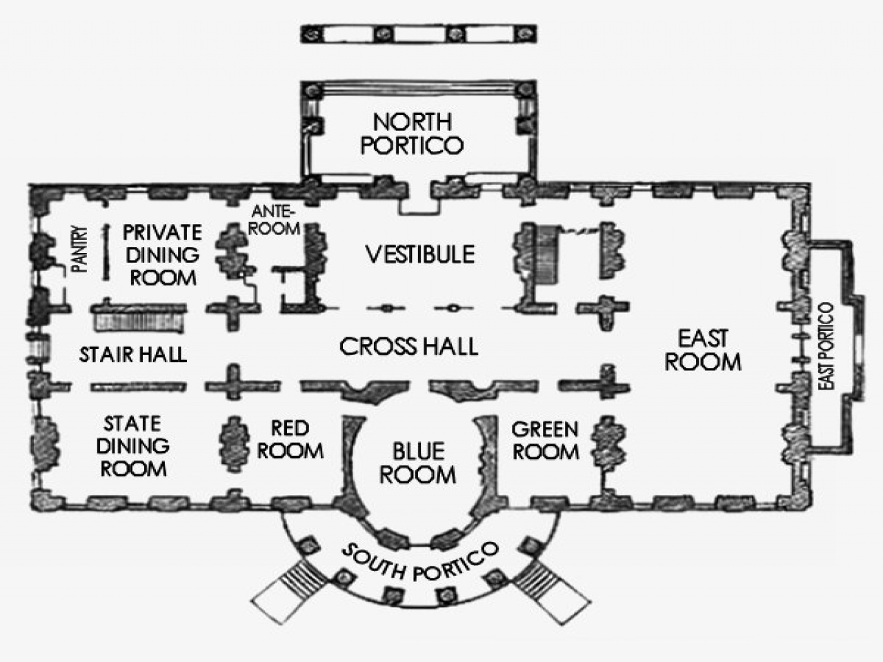 Original White House Floor Plan White House Basement