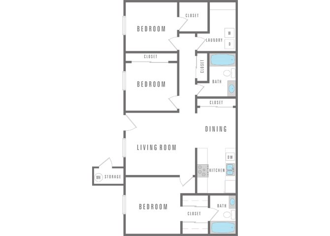 Floor Plans of Parkwood Apartments in North Las Vegas, NV