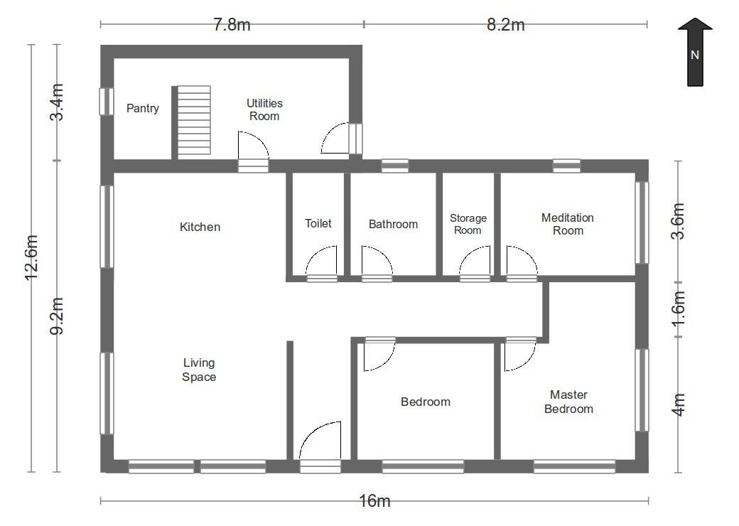 Plans Simple Floor Measurements House Plans 76392