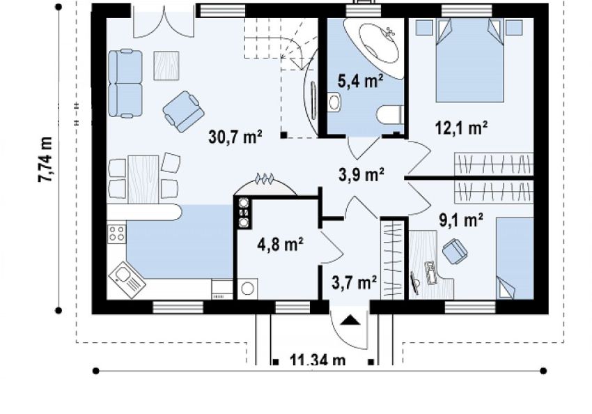 70 Sqm Floor Plan Floorplansclick