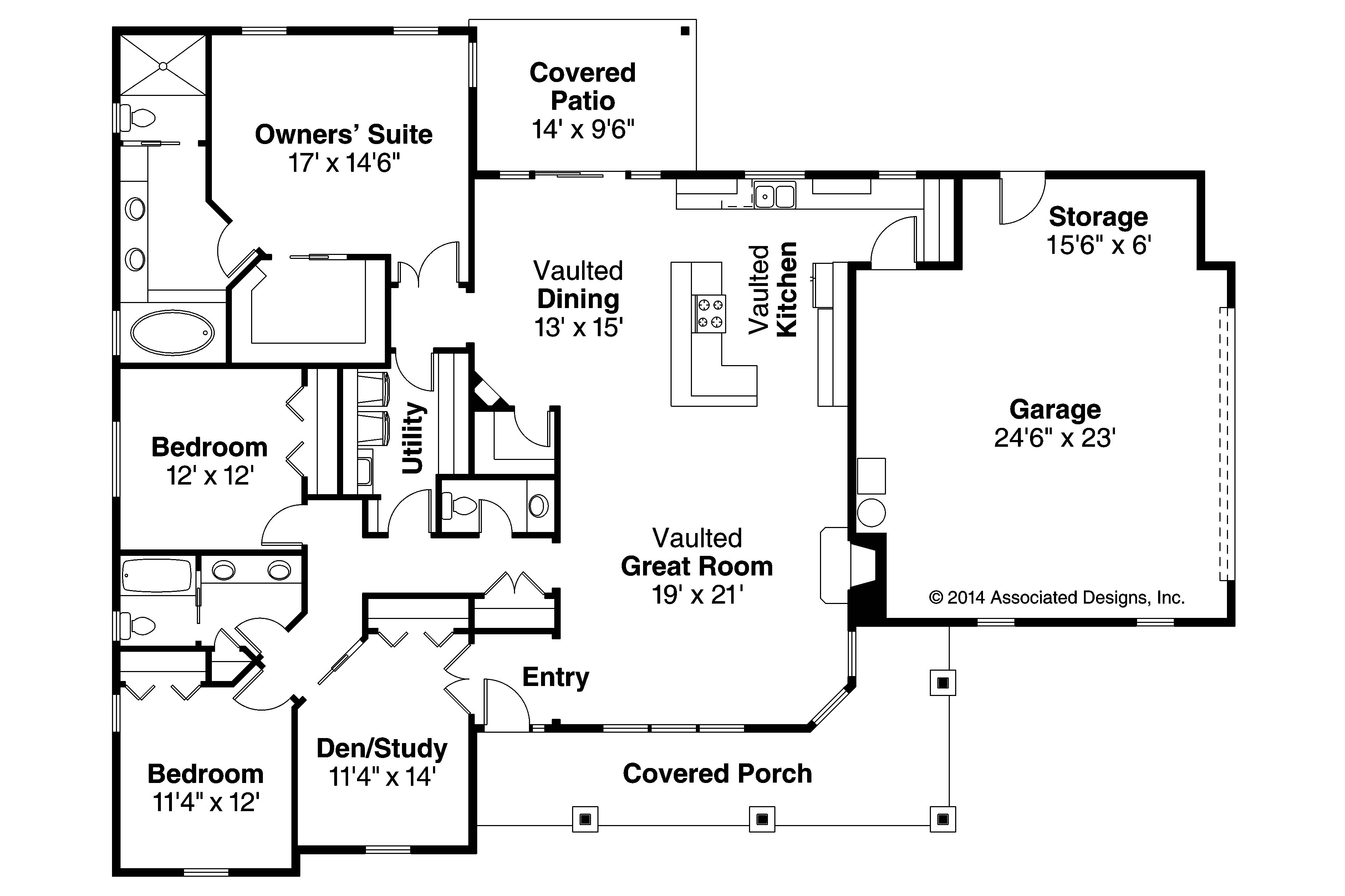 Brightheart One Story House Plans Ranch House Plans
