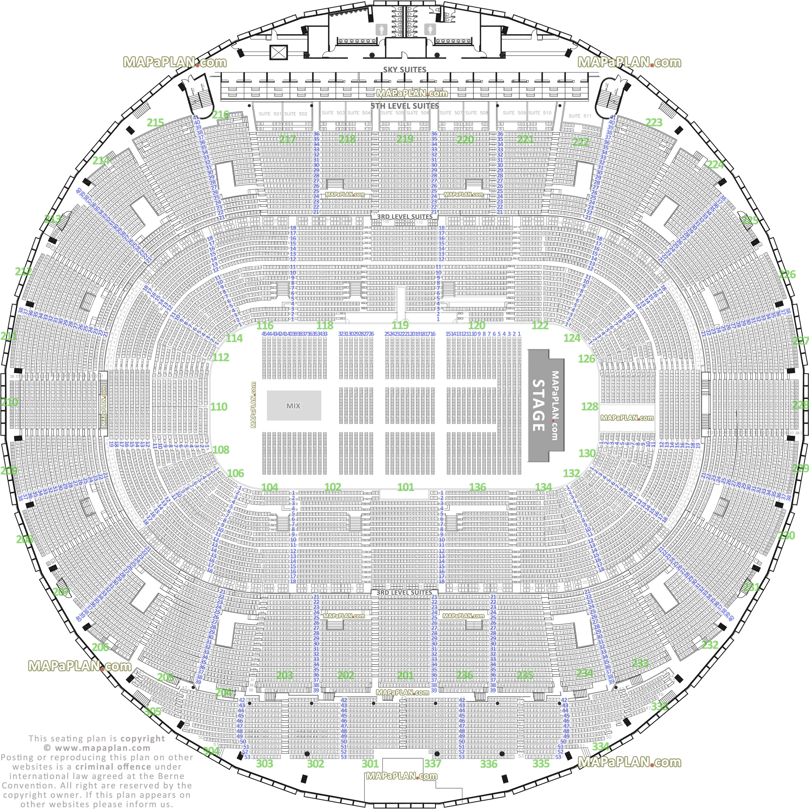 Edmonton Rexall Place Detailed seat & row numbers end