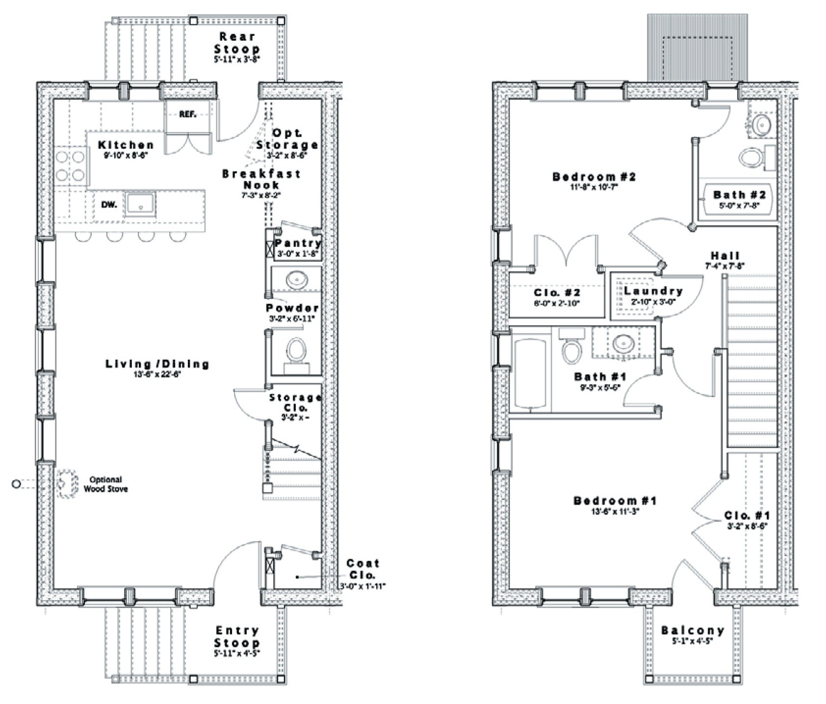 Row Home Floor Plan
