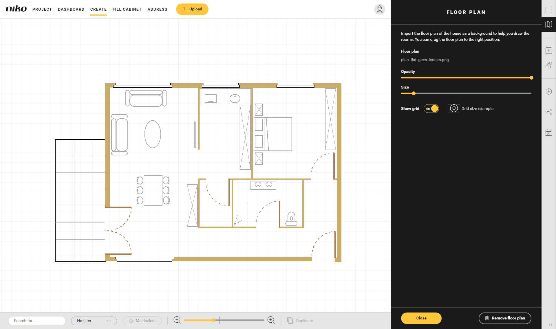 Importing a floor plan Software Manual Niko Home Control