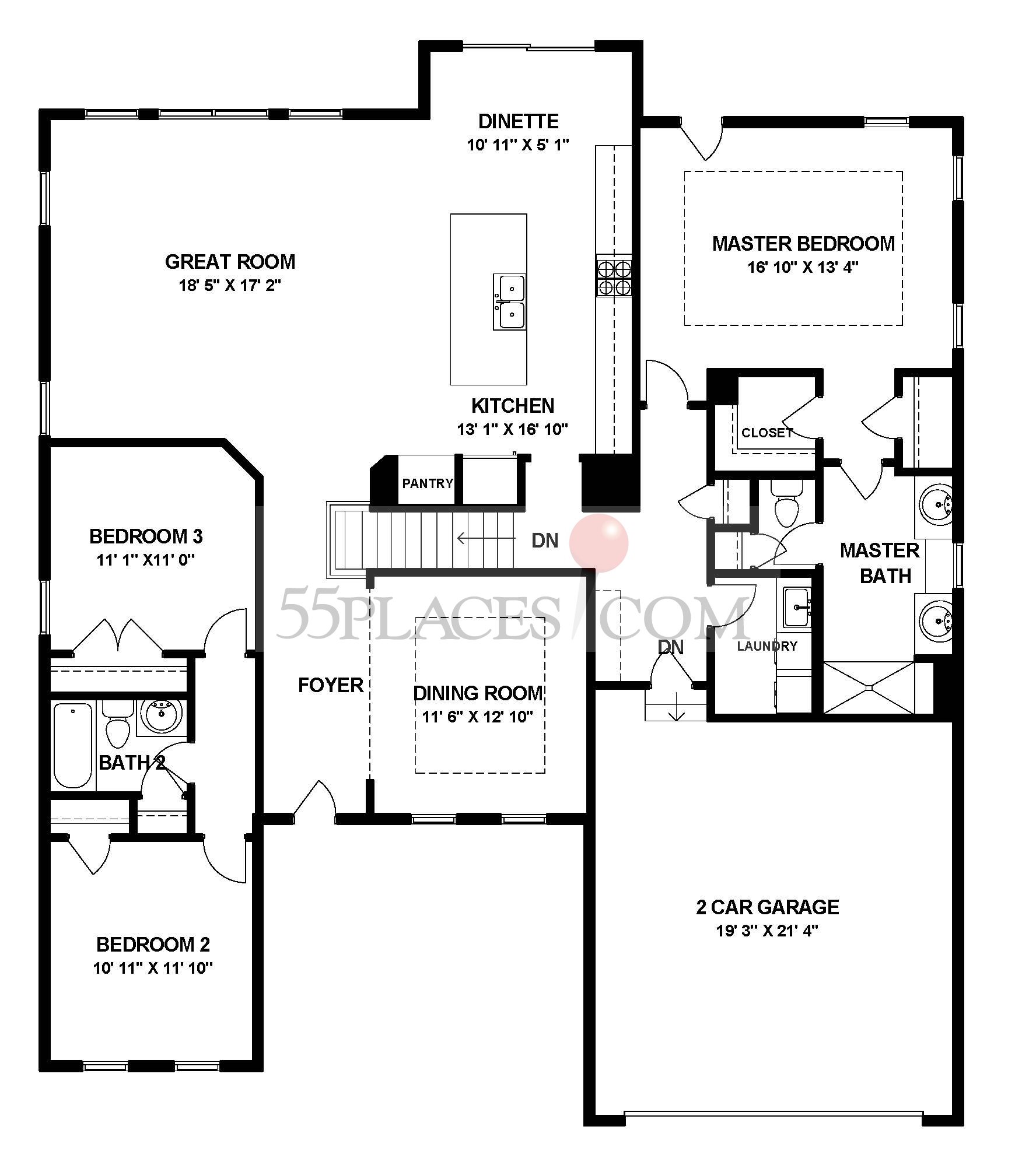 Seabrook Floorplan 2016 Sq. Ft The Villages at Two