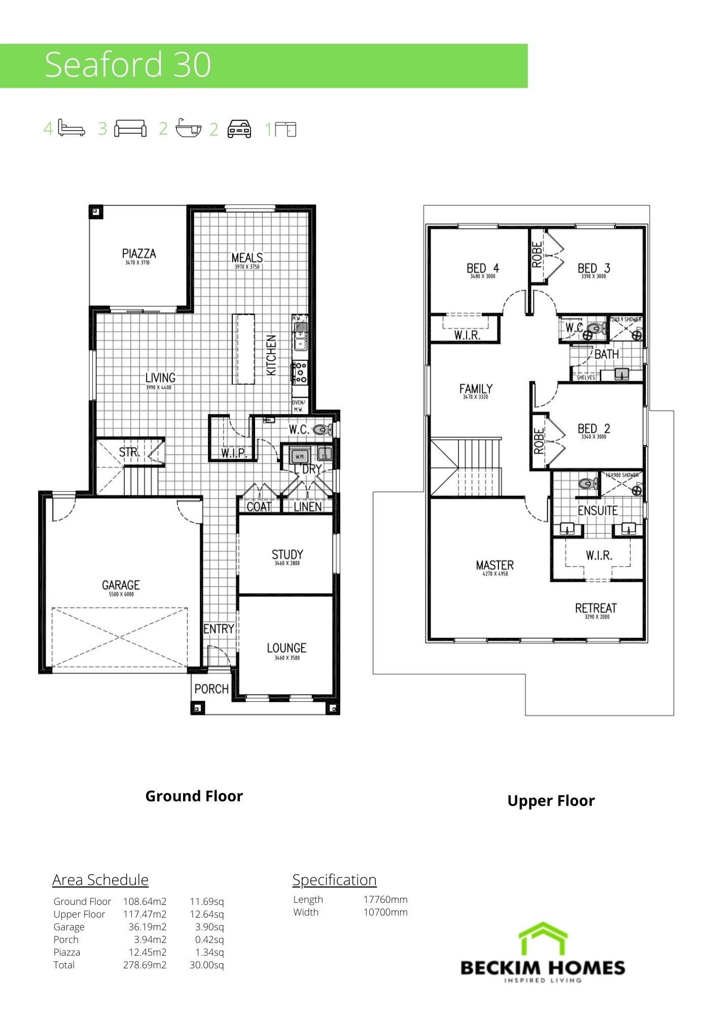 Double Storey Floor Plans Beckim Homes New Home Builders