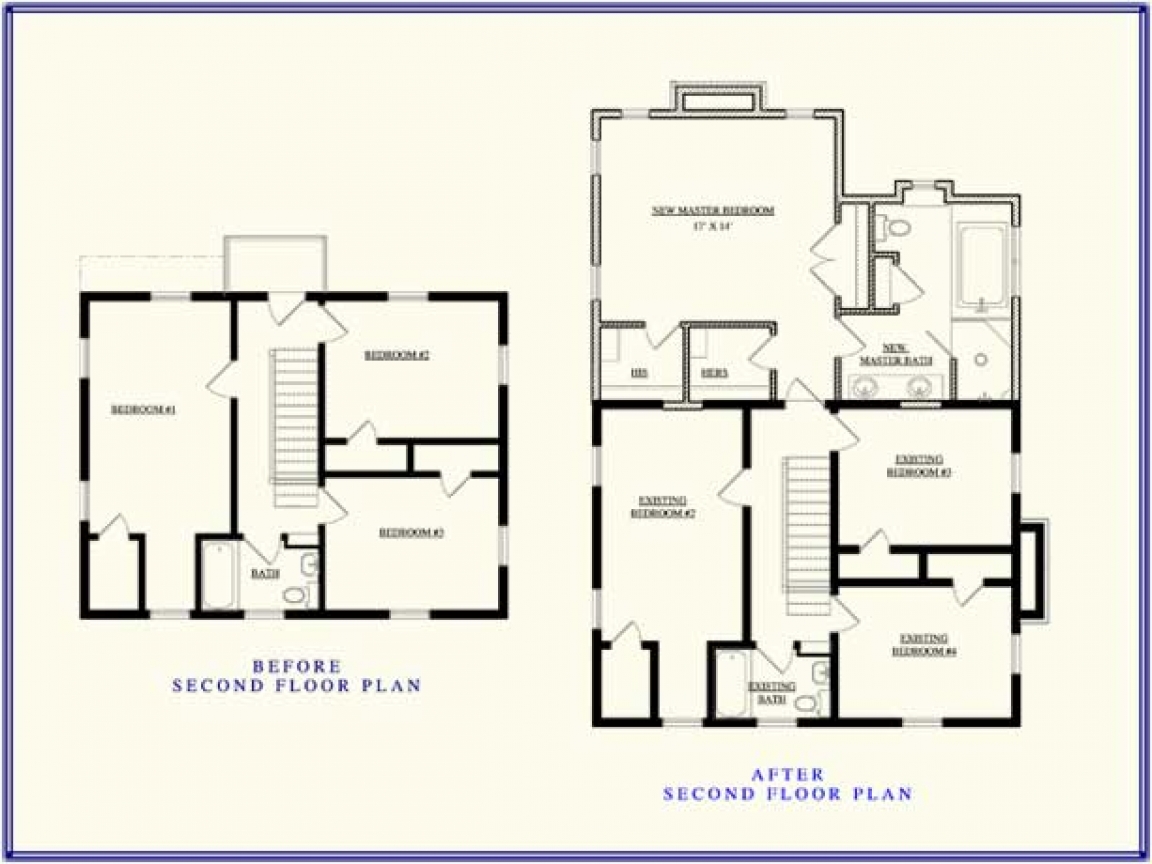 Second Story Addition Floor Plan Up Stairs Addition Ideas