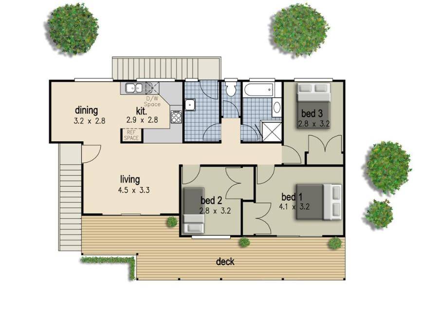26 Harmonious Simple 3 Bedroom Floor Plans House Plans