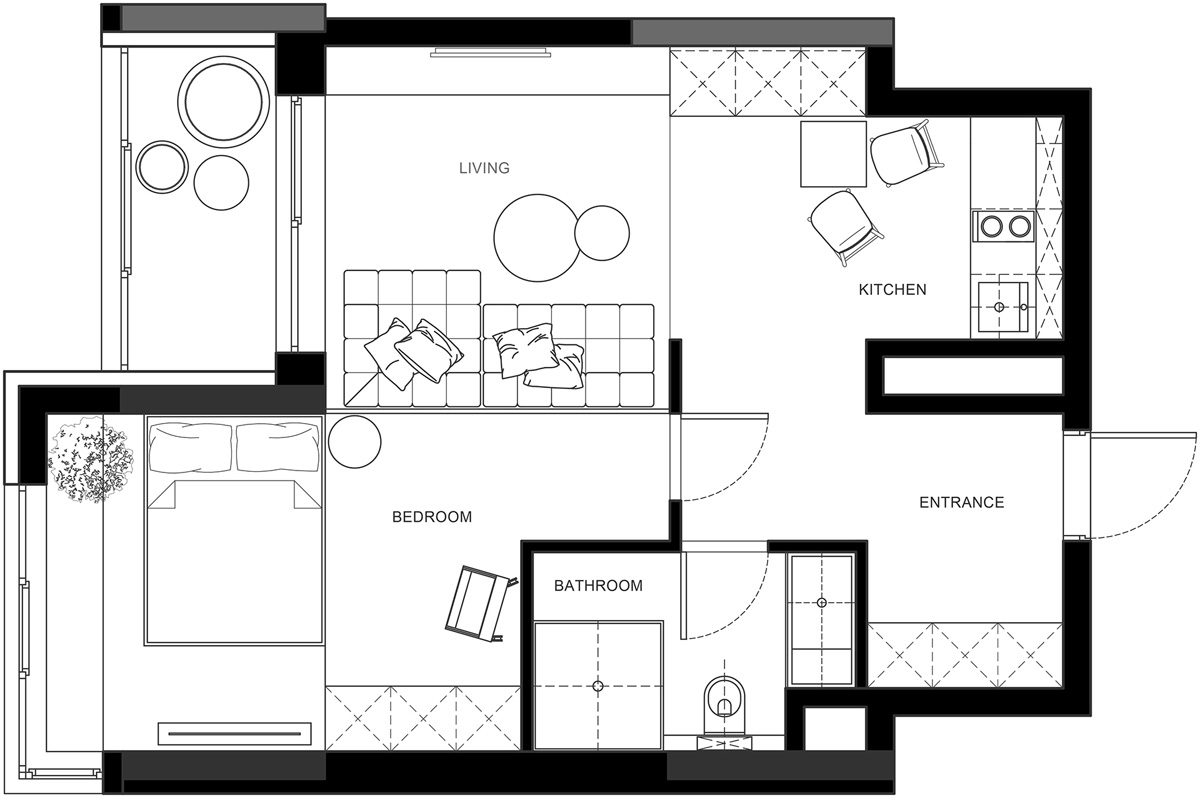 3 OneBedroom Apartments with Floor Plans