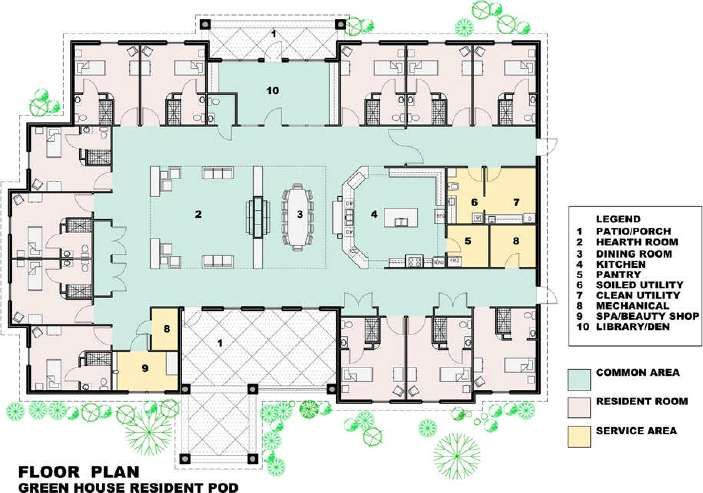 SMALL HOUSE FLOOR PLAN DESIGNS for Nursing Homes